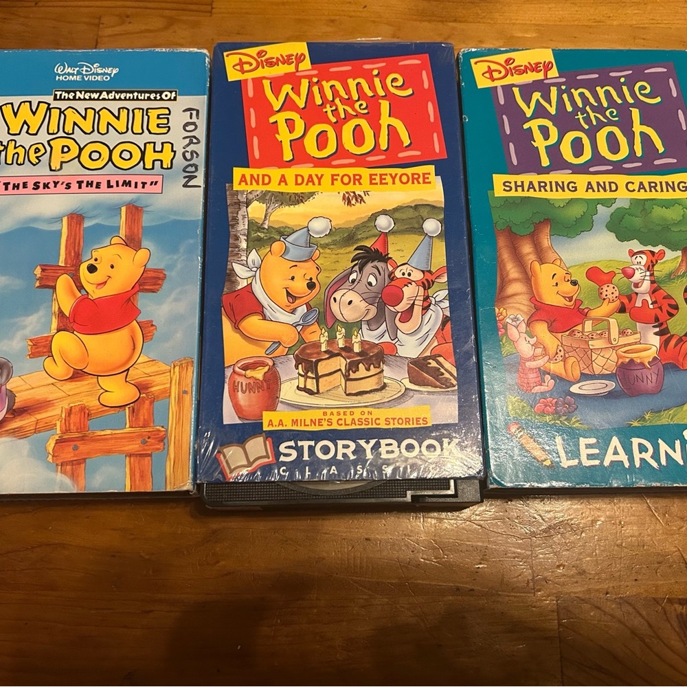 Winnie the POOH learning collection of VHS movies lot of three